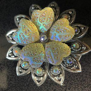 Ornate Heart Rhinestone Hair Barrett